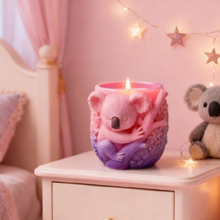 Artistic Silicone Mold Koala Pattern Resin Casting Jewelry Making Moulds Home Garden Decors Creative Crafting Projects