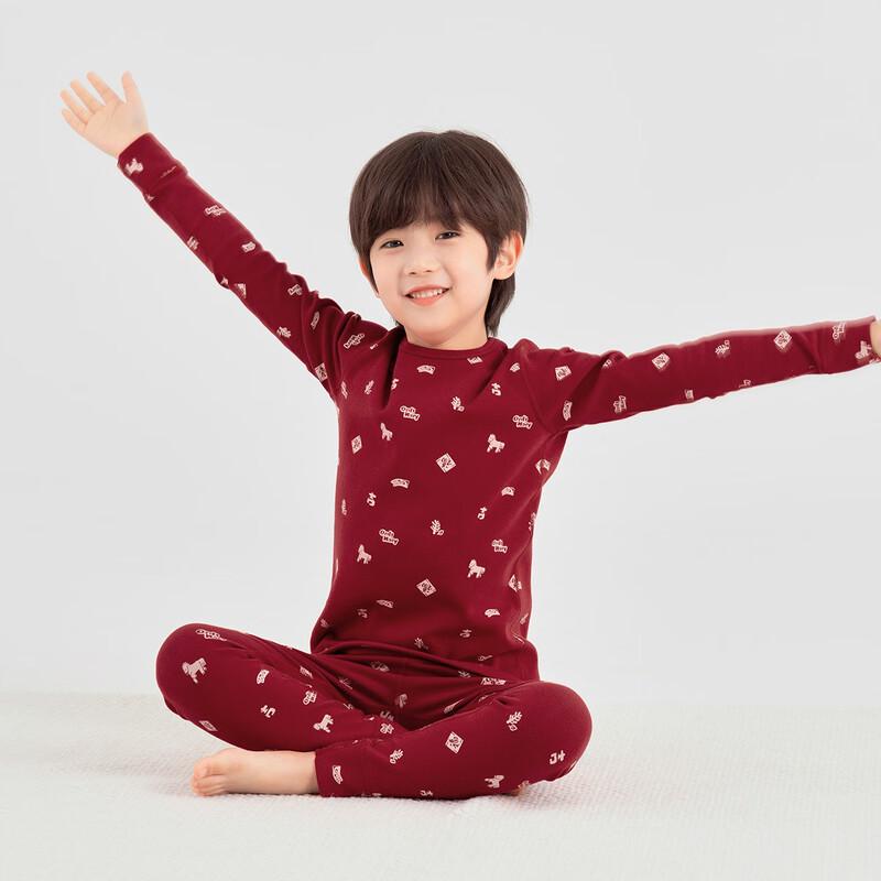 Boy s Lucky Star Red Thermal Underwear Set 110