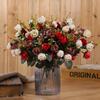 Artificial Flowers Silk Rose High Quality Valentine's Day Wreath Wedding Bouquet Home Room Arrangement Vase Bridal Bouquets Gift