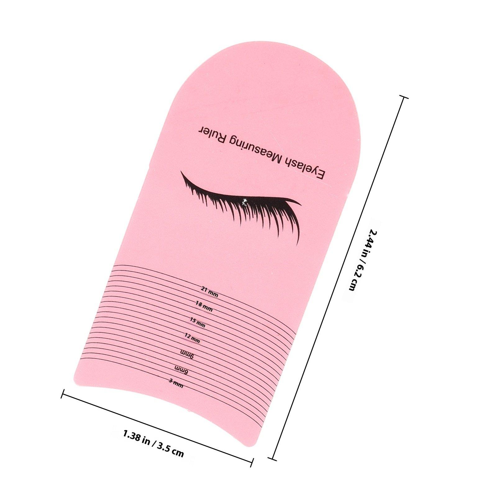 

5Pcs Eyelash Measuring Rulers Plastic Precision Lash Length Measuring Tools Eyelash Extension Stencil Ruler Curling Degree