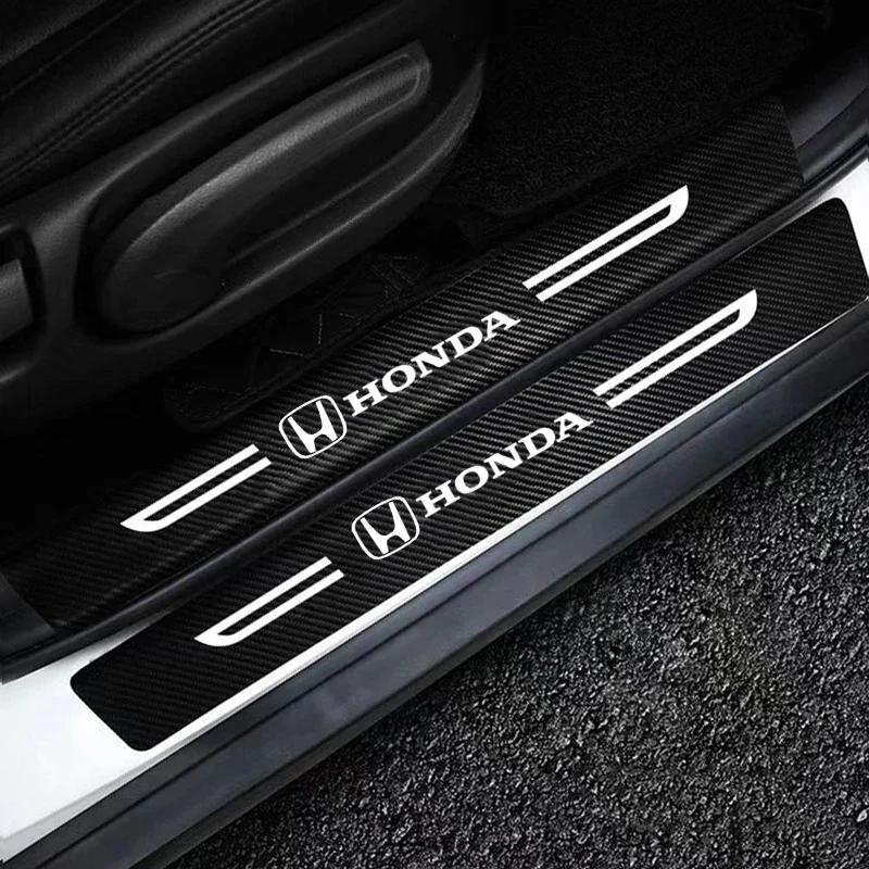 Carbon Fiber for Honda Civic Fit Jazz Accord Pilot CRV Odyssey Passport City Car HDoor Sill Threshold Stickers Tape Scuff Scratch