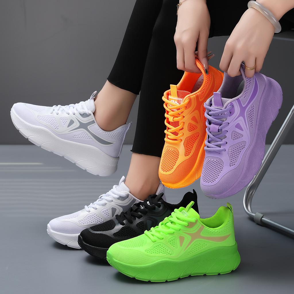 Shoes women's shoes versatile new sports shoes flying woven mesh shoes 2025 shallow mouth lightweight casual shoes comfortable women's shoes