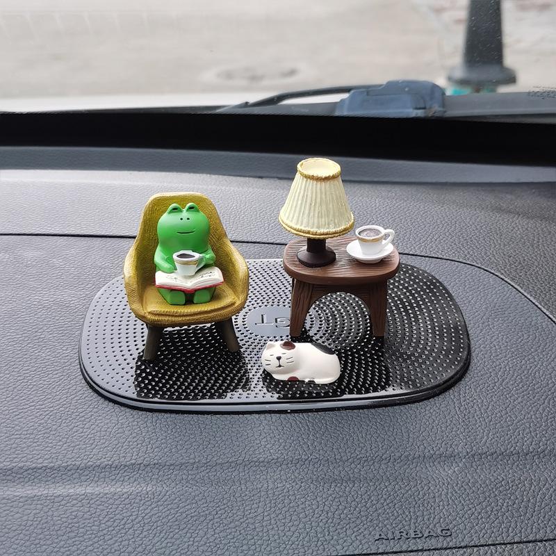 Zakka Żaba Uzdrowicielska Ozdoby Samochodowe: Urocza dekoracja wnętrza do domu, biura lub samochodu