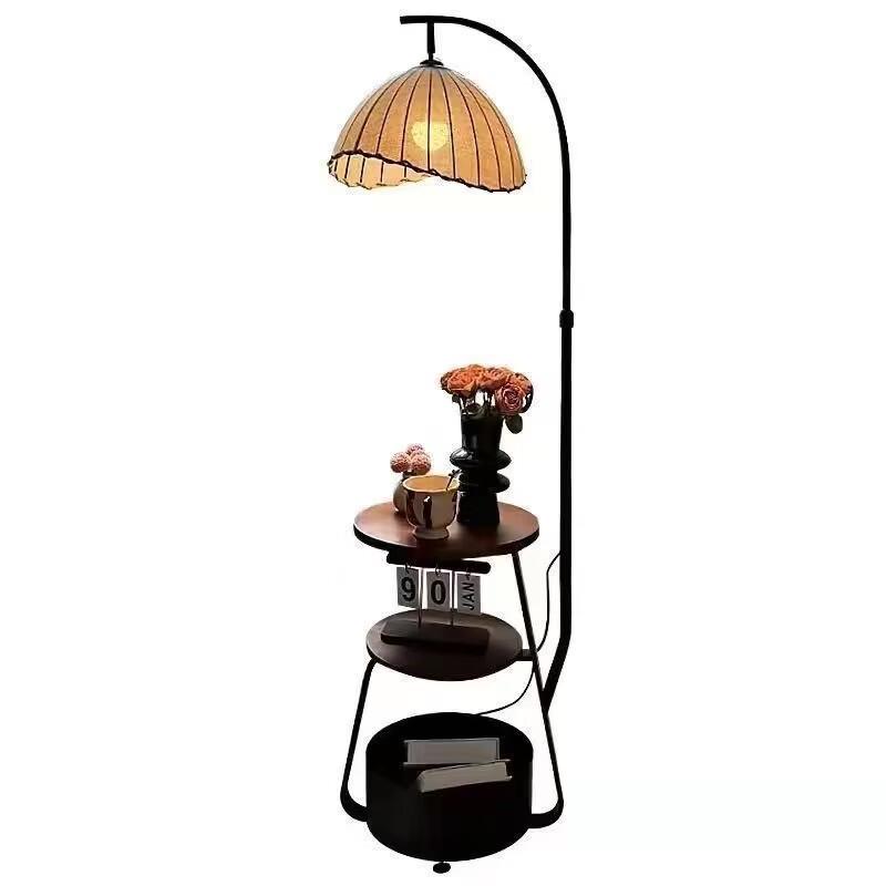 Oeny Floor Lamp with Storage Table & 3-Color Dimming
