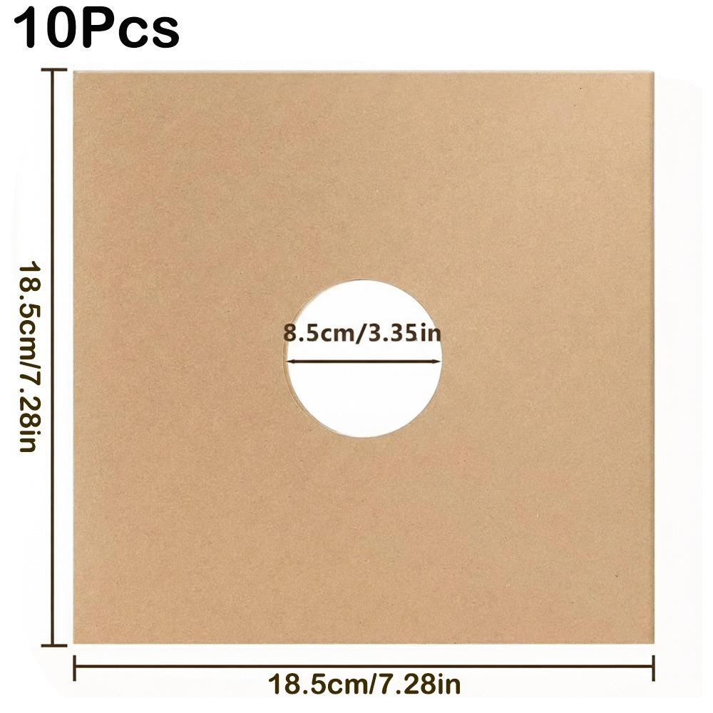New 7/10/12 Inch Vinyl Record LP Jackets Kraft Paper Brown Cardboard Vinyl Record Covers Blank Album Jackets