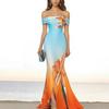 European and American Style 2026 Summer New Women's Clothing Pure Desire Wind Three-dimensional Gradual Change of Color Flower Fishtail Hip Dress