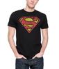 Distressed Hero Shield Tee, Vintage Comic Emblem Shirt, Unisex Black T-Shirt
