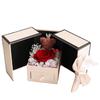 Rosen-Design Ewige Blume Schmuckschatulle Doppeltür Valentinstags-Geschenkbox Geschenkverpackung