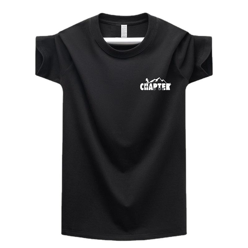 Мужские футболки с креативным принтом летние модные хлопковые футболки с круглым вырезом и короткими рукавами для занятий спортом на открытом воздухе и фитнесом M 1517₽