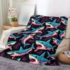 Gemütliche Flanelldecke im Haifisch-Design - Weich, Atmungsaktiv, 100% Polyester mit Lebendigem HD-Digitaldruck, Ganzjahreskomfort für die Familie