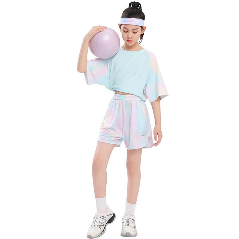 Moonkids Girls' Quick-Dry Ice Silk Summer Sportswear Set