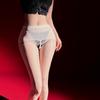 Pearl Pendant Aurora Oil Gloss Stockings: Super Thin, Detachable, Transparent, Crotchless Lingerie Stockings for Women