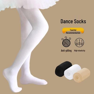 Kinder Samt Tanzsocken - Fleecegefüttert, Verdickte Herbst/Winter Leggings und Strumpfhosen