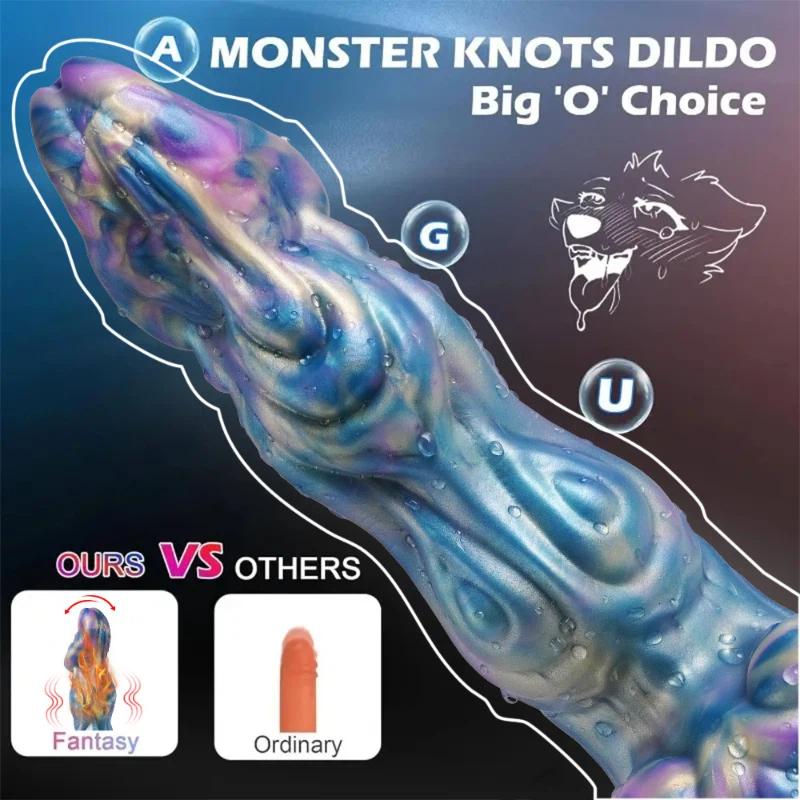 Riesiger Dicker Stoßender Dildo Vibrator Fantasie Monster Weiblicher Masturbator Vaginal Anal Spielzeug Realistische Dildos Sexspielzeug Für Frauen Männer