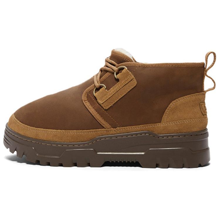 UGG Neumel Comfortable Versatile Short Snow Boots Men Boots Brown 1158230-CHE