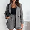 Ladies' Solid Color Suit Collar Jacket, Fashionable Sports And Leisure Suit
