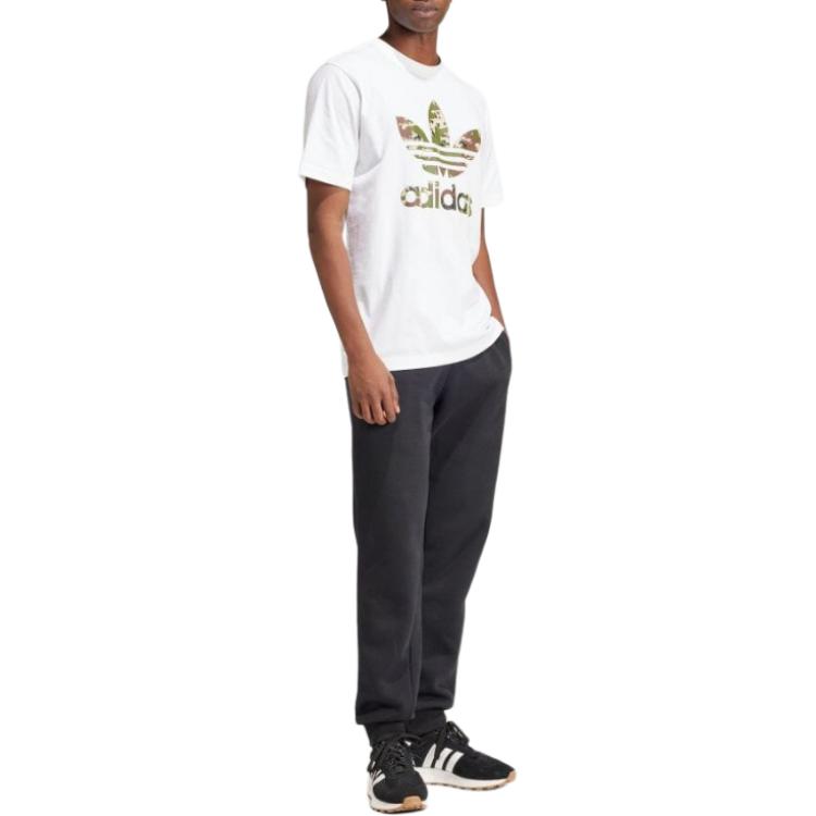 adidas T-shirt da Uomo Girocollo Manica Corta Larga Stampa Logo Originals Bianca IS2894