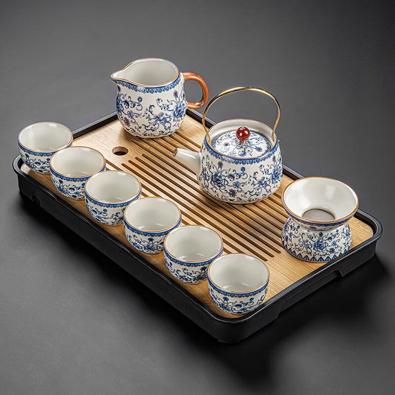 Lainuo Chinese 9-Piece Tea Set with Tea Tray