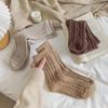 Thickened Socks Women's Winter Fleece Twist Mid-socks Solid Color Home Warm Sleeping Stockings Home Travel Clothing