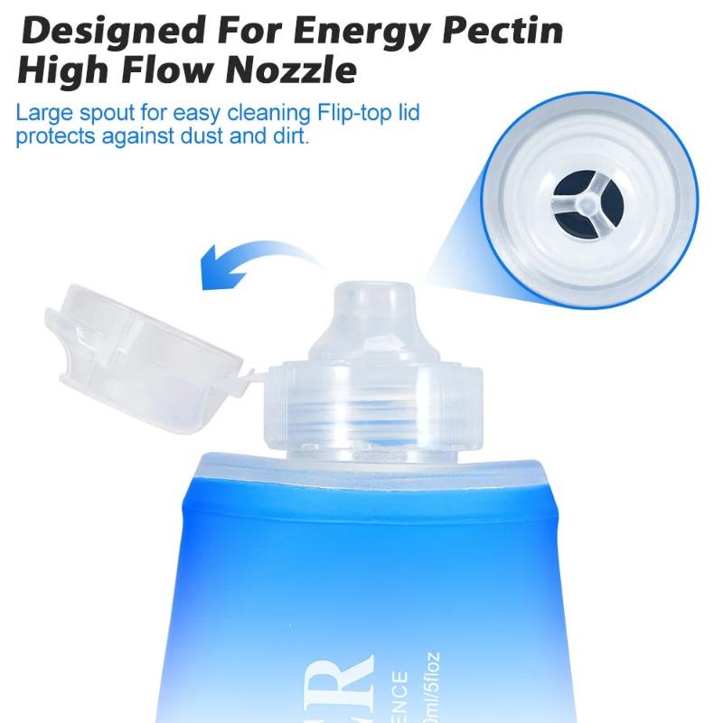 Outdoor Silicone Water Bottle150/250/500/750ml Foldable Portable Water Bottle Suitable for Running Hiking Cycling Mountaineering
