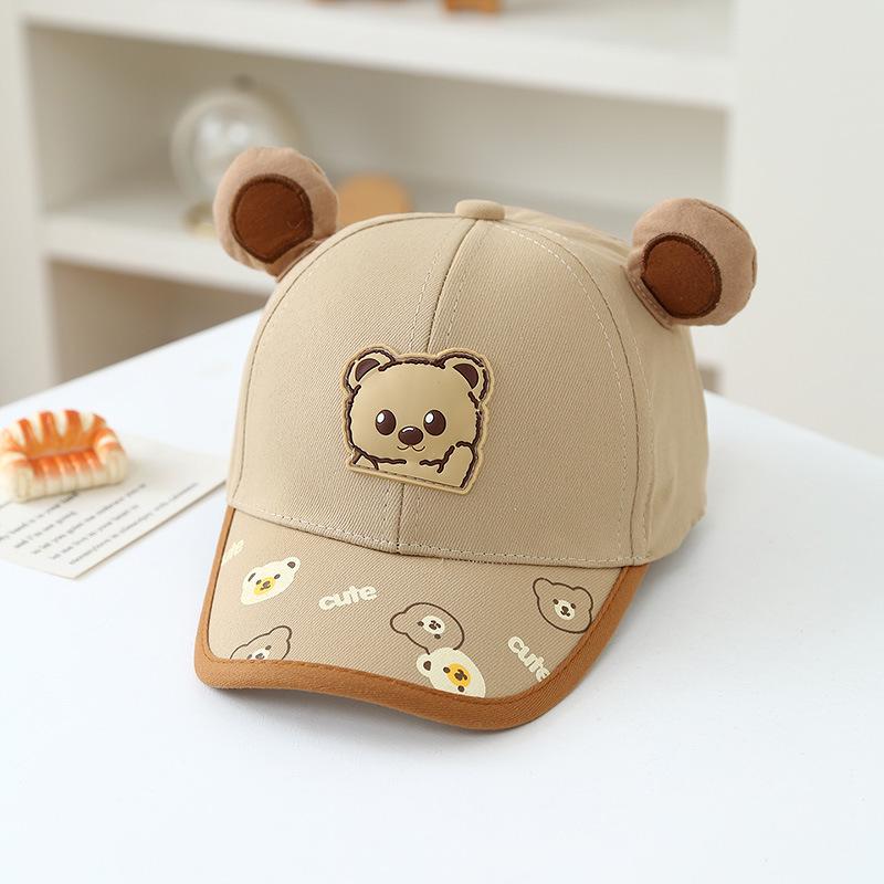 Cappellino da Baseball per Bambini con Orecchie d'Orso Cartone Animato – Carino Cappello Parasole per Bambini e Bambine