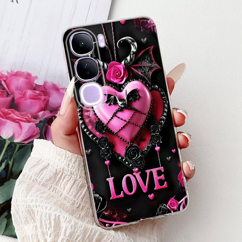For Vivo V40 Lite 5G IDN Case V2417 Clear Cute Cat Fashion Butterfly Love Painted Soft Phone Case For Vivo V40 Lite 4G IDN Cover