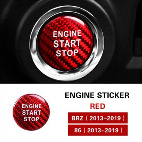 Luxury Carbon Fiber Car Engine Start Stop Button Sticker Cover For Toyota 86 New