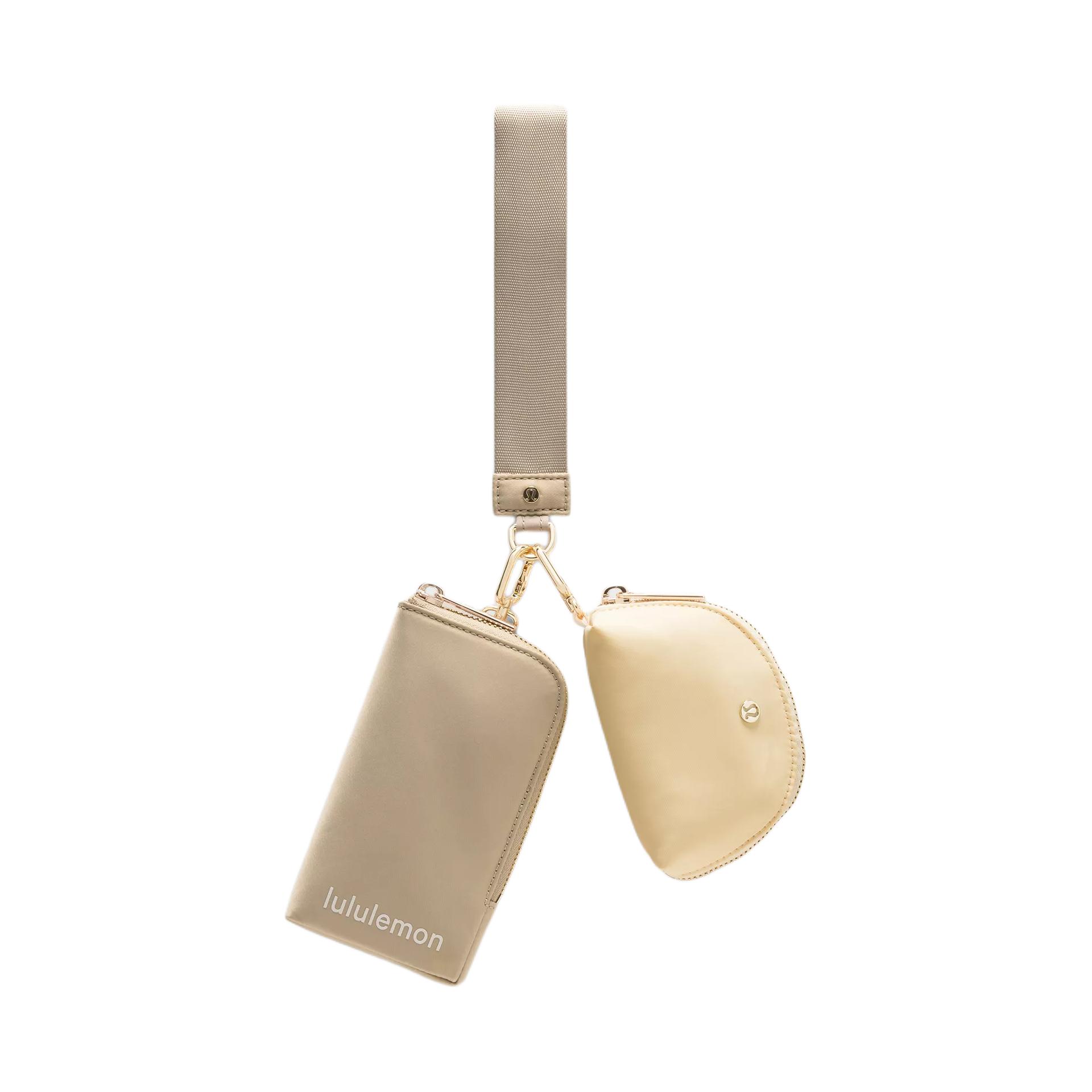 Lululemon Dual Pouch Brand Logo Nylon Wallet Men Wallet Yellow LU9CE7S-69389 Yellow