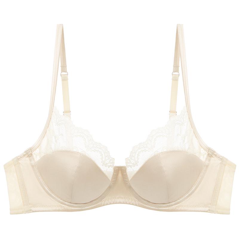 European & American Sexy French Satin Lace Bra - Slimming, Anti-Sagging, Push-Up Design