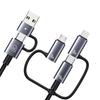 Kabel 6w1 USB USAMS 240W 2m Szybkie ładowanie Aluminiowy Szary