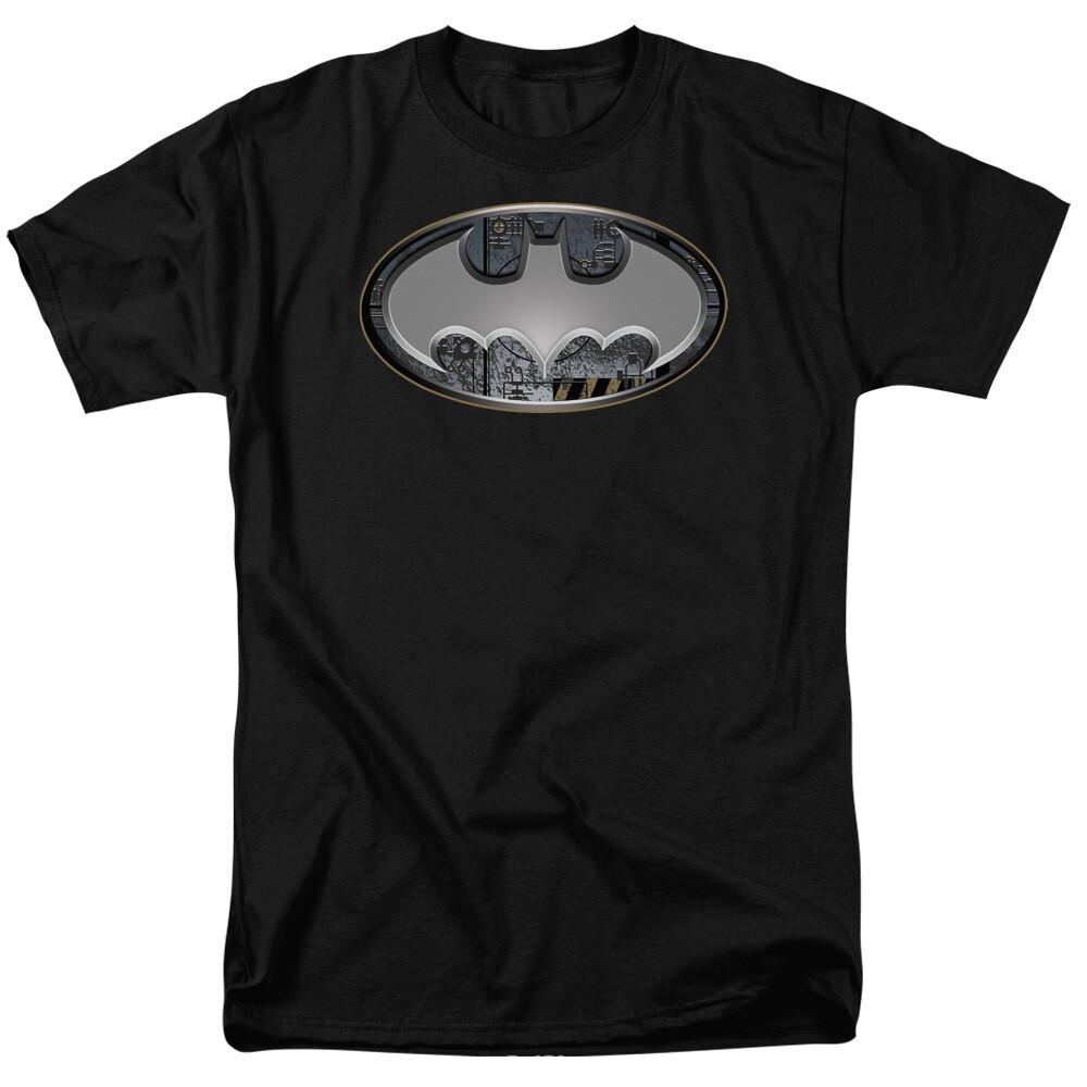 Batman Steel Wall Shield T Shirt Licensed Comic Book Tee Black XXXXL