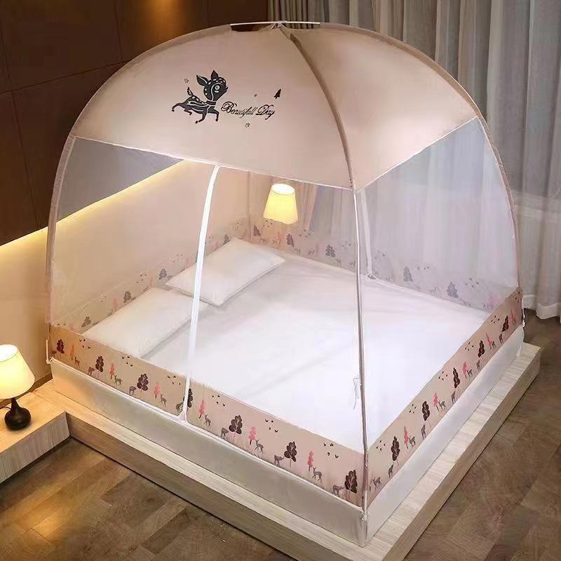 2022 Installation-free Yurt Mosquito Net Dust Top Household Encryption Thickened Student Dormitory Mosquito Net