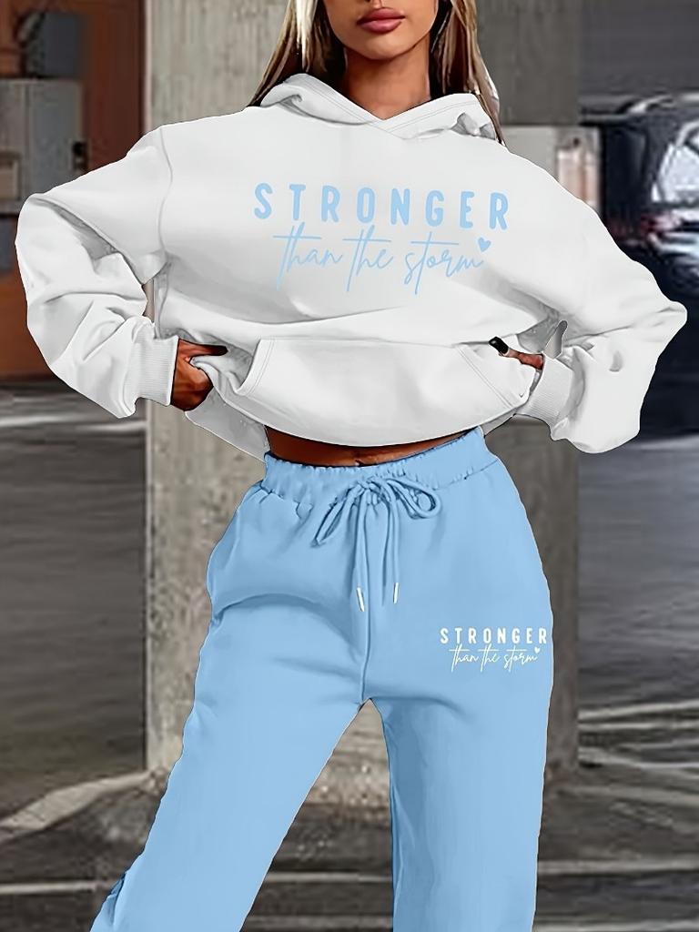 Burgundy Simple Hooded Sweater Corset Sweatpants Casual Two-piece Suit Women