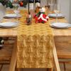 Christmas Quilted Sequined 3D Table Runner Sequins Christmas Tree Table Runner Event Party Dining Table Decoration Tablecloth
