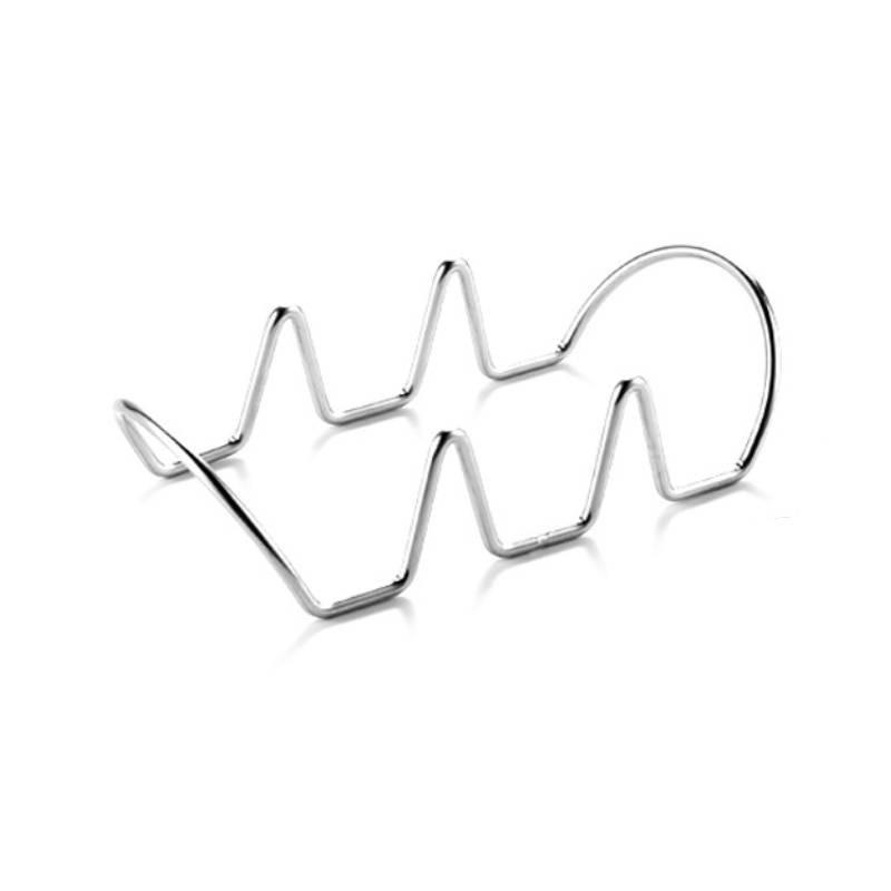 

Elegant Electroplated Stainless Steel 2-section Taco Holder For Dining 3 Holder