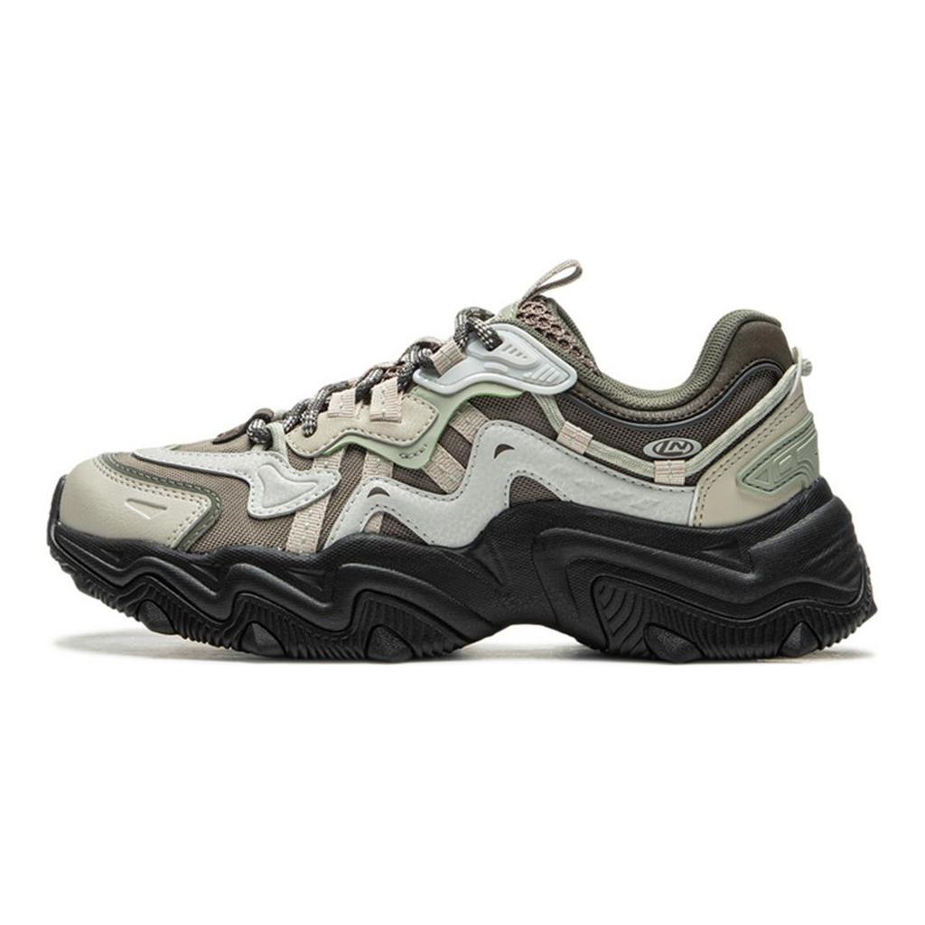 Li Ning Cat Paw Lite 2 Slip Resistant Abrasion Resistant Low Top Casual Shoes Women's Brown Gray AGCU176-4