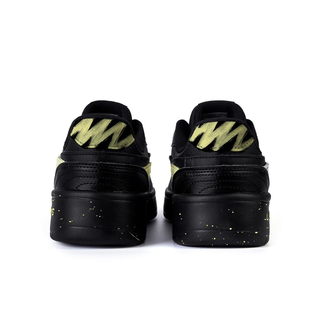 Li Ning Chaussures de Skateboard Antidérapantes Amortissantes Résistantes à l'Abrasion Basse pour Homme Noir Jaune AGCU515-5(Équipe345-)