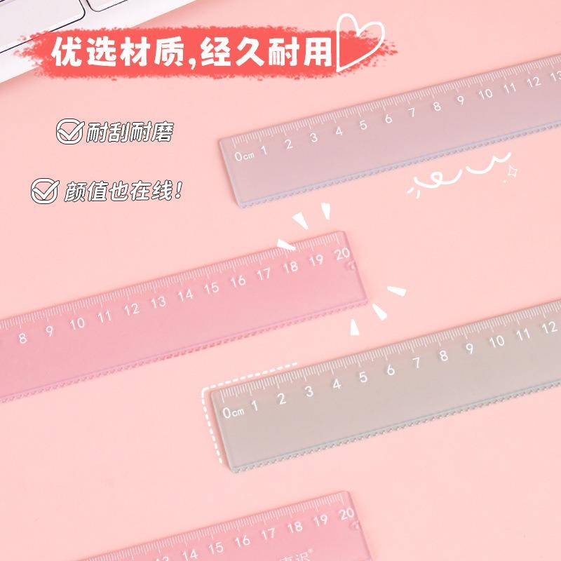 Creative Jelly Color 20cm Straight Ruler For Student Office Drawing Measuring Tool