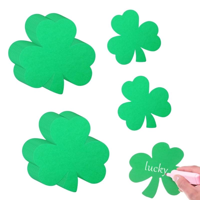 72 Sheet Patrick's Day Shamrock Shape Cutouts For Enhancing School Holiday Party Decors And Classroom Craft Projects