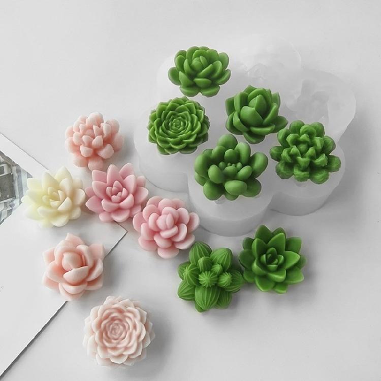 Crystal Resin Plaster Decoration Mold Easy Demold Silicone Mold for Succulent Plant Crystal Gypsum Decorations