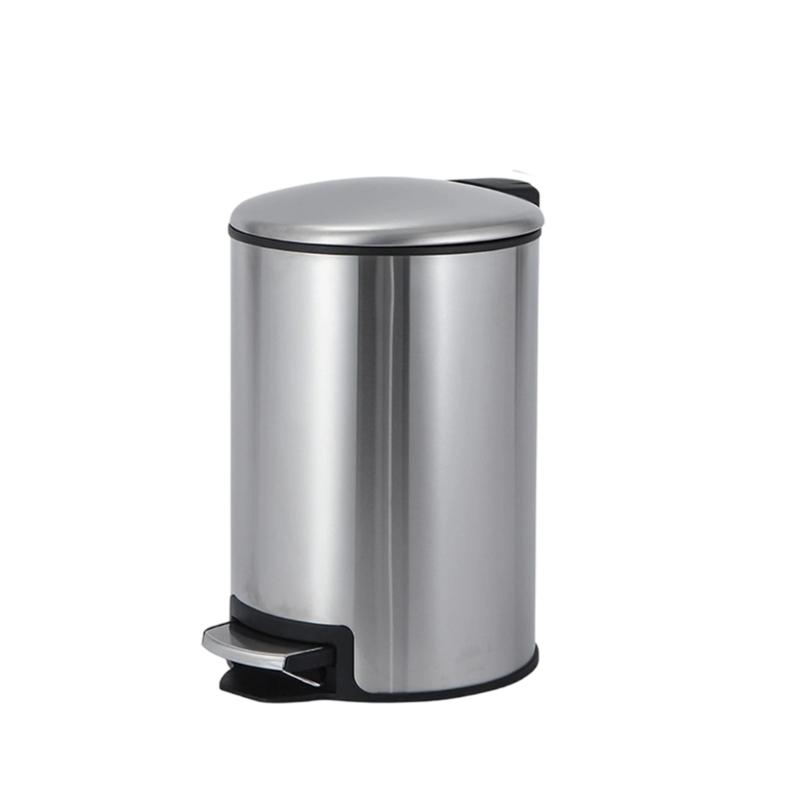 304 Stainless Steel Waste Bin with Slow Close Technology Foot Pedal and 90 Degree Lid Stay for Easy Cleaning