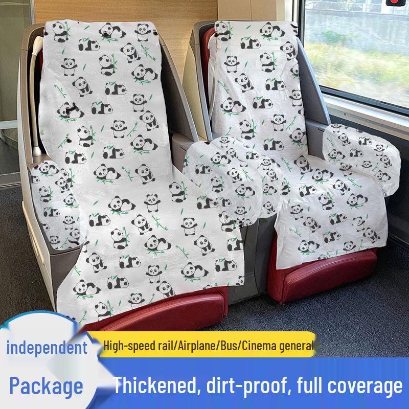 High-Speed Rail & Airplane Disposable Seat Cover - Non-Woven, Thickened, Dirt-Proof, Portable, Universal Fit