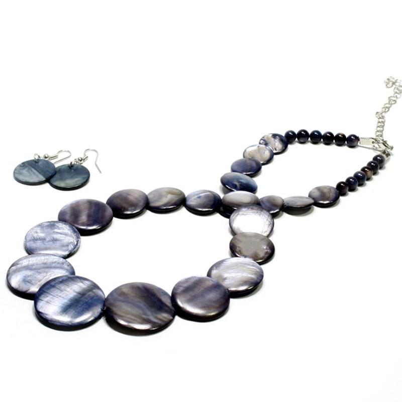JMXD-Exaggerated Popular Natural Shell Bead Pearl Necklace Women's Handwoven Necklace Collarbone Chain Clothing Accessories