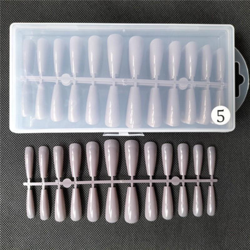 Jelly & Nude Wearable Nail Tips - 240 Pcs In Box: Ice Transparent & Colorful False Nails
