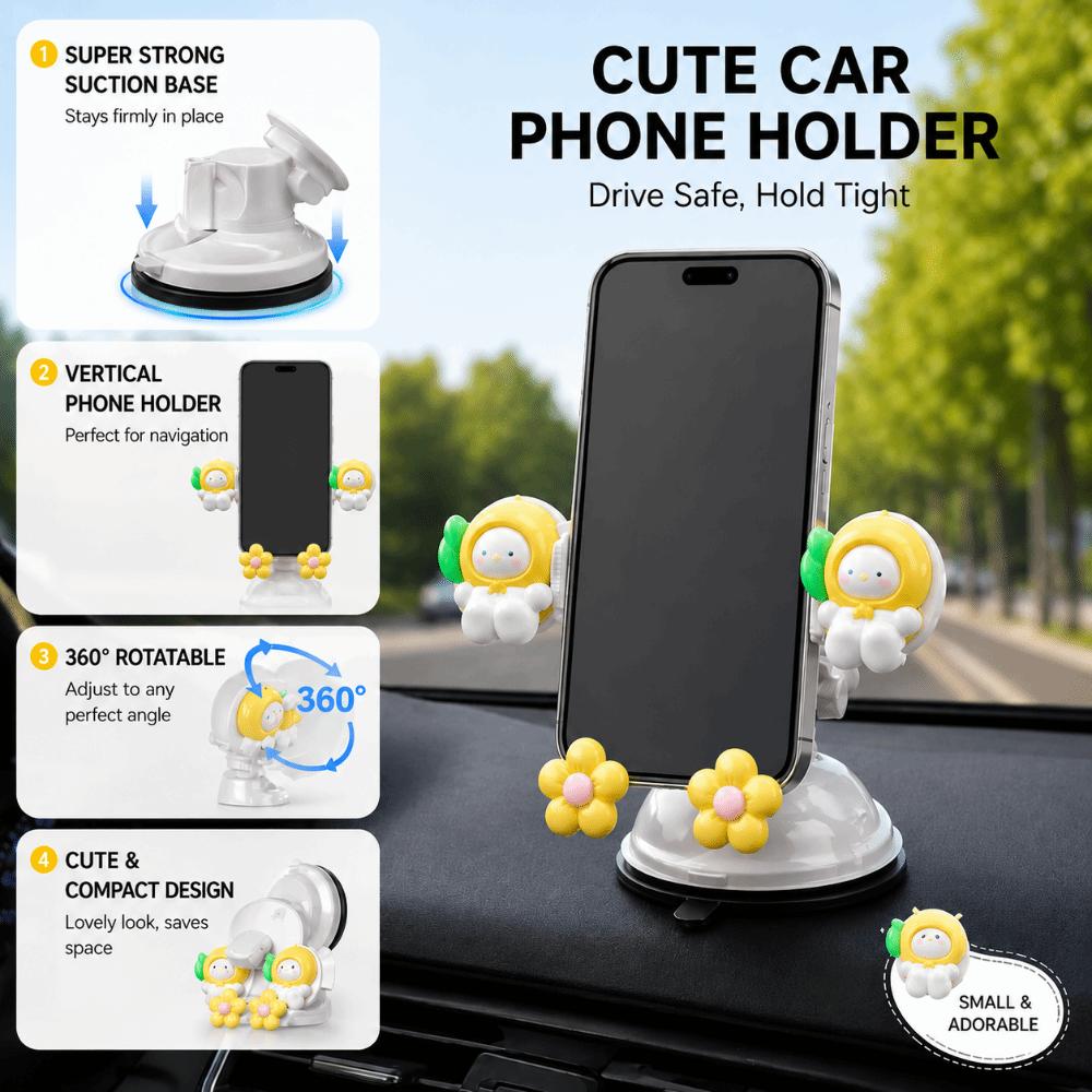 Suction Cup Car Phone Holder Adjustable Viewing Angle Car Mobile Holder  Car Dashboard