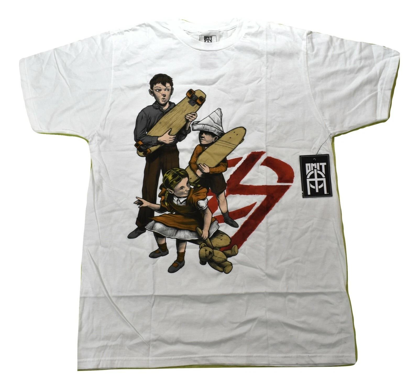 Omit Mens War Bound White Tee Shirt New L L