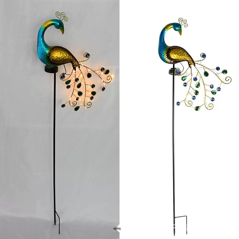 Solar Outdoor Peacock String Lights for Garden Decor