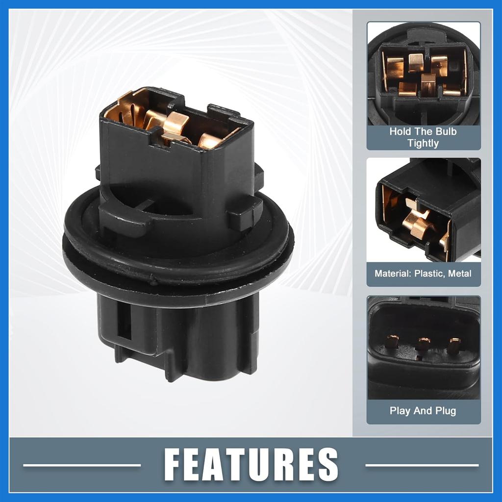 Front Turn Signal Light Lamp Bulb Holder 81128-06470 for Toyota Avalon 2013-2016 Plastic Black Auto Accessories