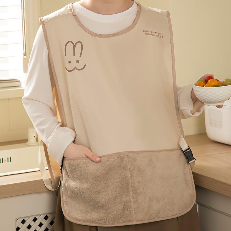 Waterproof Sleeveless Kitchen Apron - Oil-Proof, Hand-Wiping Vest-style Workwear for Cooking and Catering
