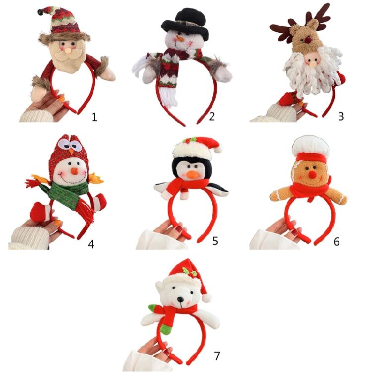 Xmas Snowman Hair Hoop Gingerbread Man Headband Lovely Christmas Hair Ornaments